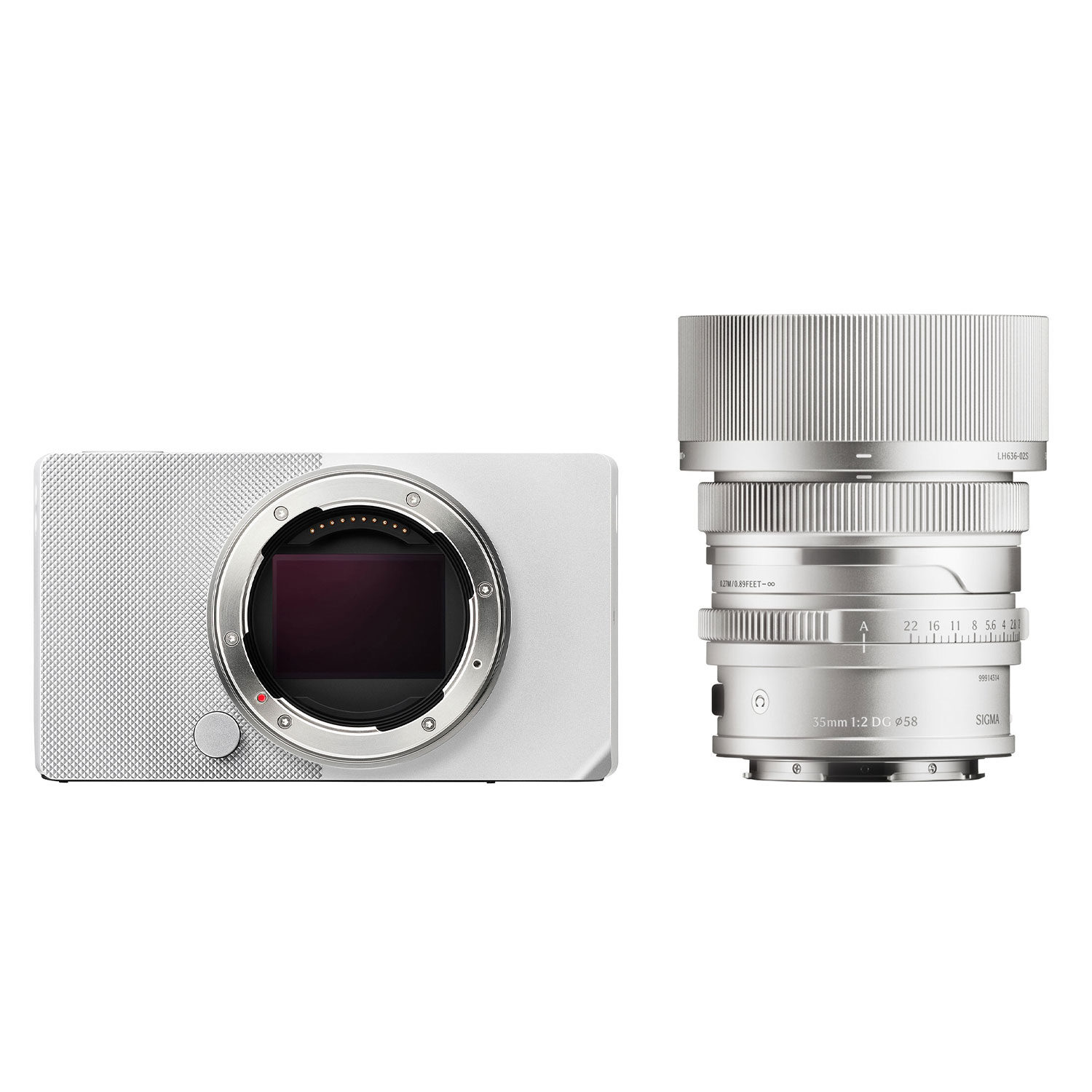 Sigma BF systeemcamera Zilver + Sigma 35mm f/2.0 DG Contemporary
