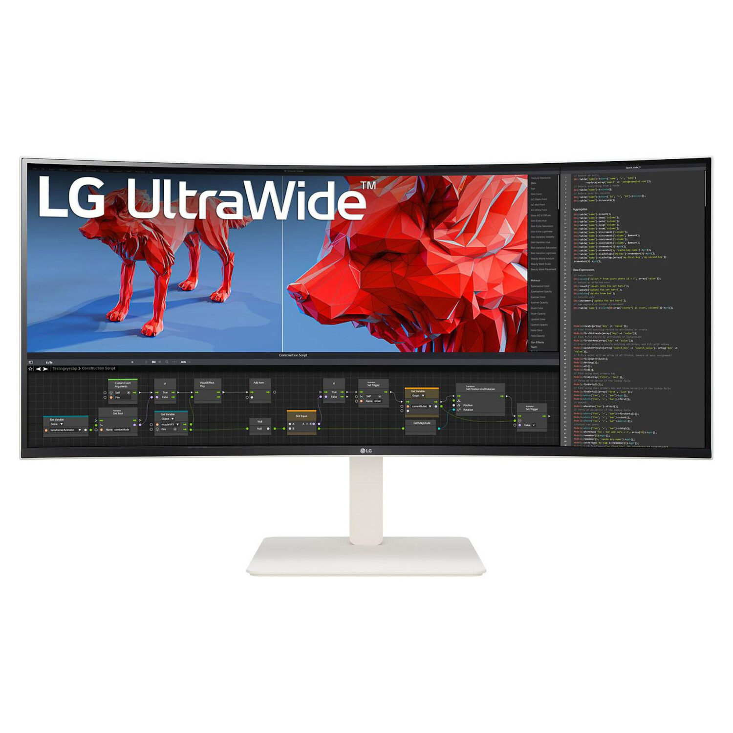 LG 38WR85QC-W.AEU - 38 inch - 3840 x 1600 - IPS-paneel - in hoogte verstelbaar