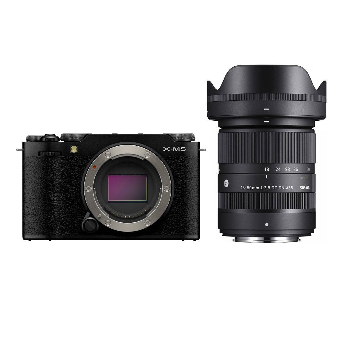 Fujifilm X-M5 systeemcamera Zwart + Sigma 18-50mm