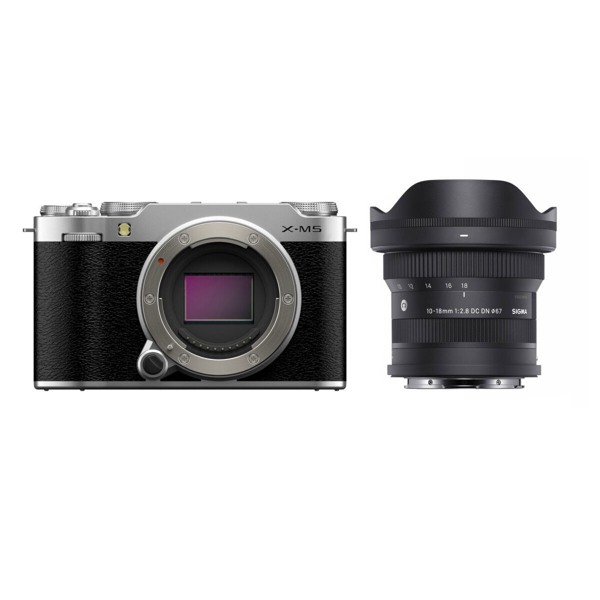 Fujifilm X-M5 systeemcamera Zilver + Sigma 10-18mm