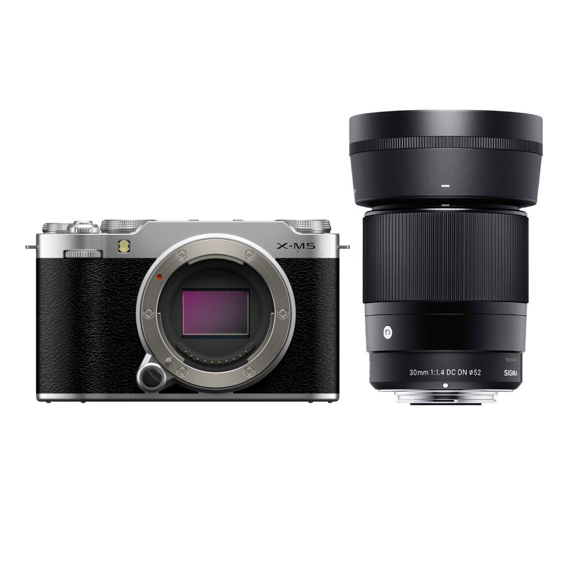 Fujifilm X-M5 systeemcamera Zilver + Sigma 30mm