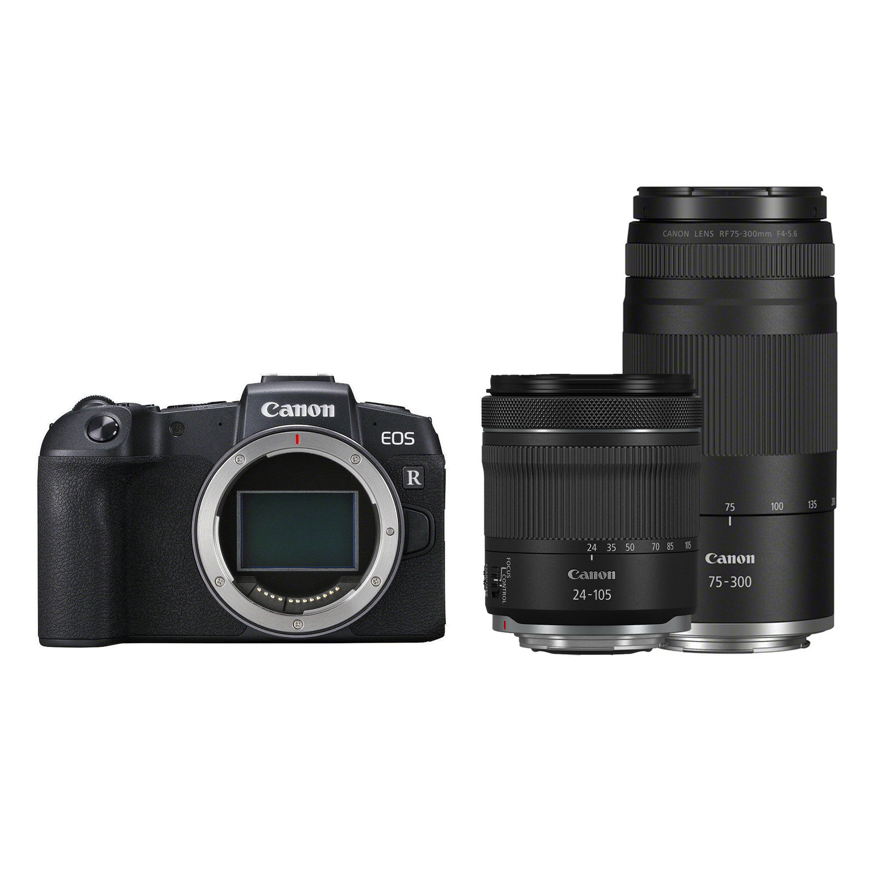 Canon EOS RP systeemcamera Zwart + RF 24-105mm f/4-7.1 IS STM + RF 75-300mm f/4.0-5.6