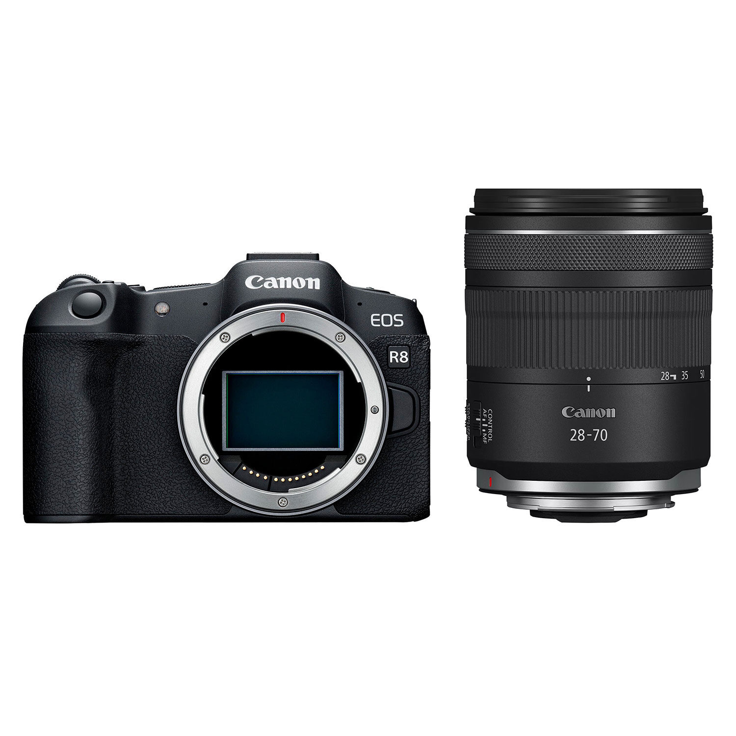 Canon EOS R8 systeemcamera Zwart + RF 28-70mm f/2.8 IS STM