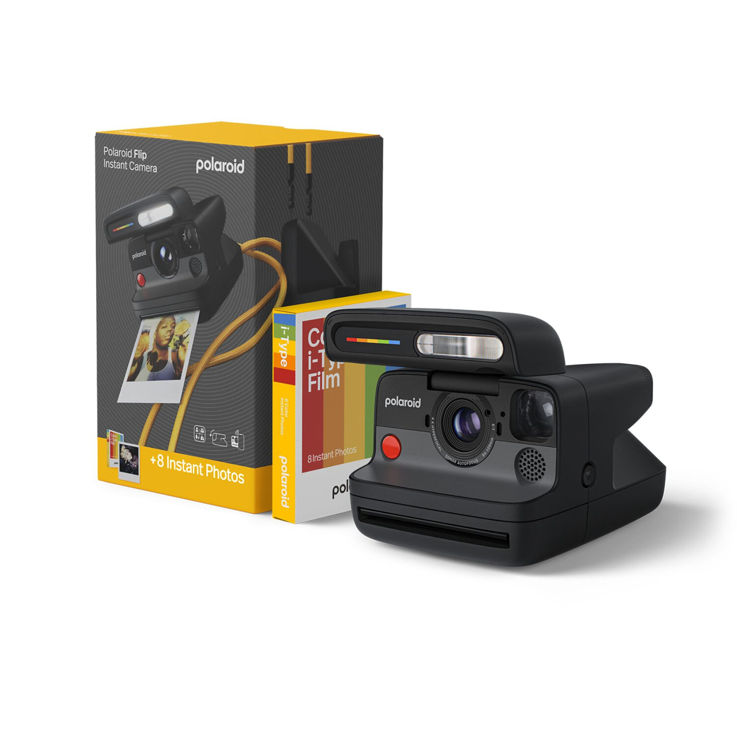 Polaroid Flip - Black + Color Film Bundle