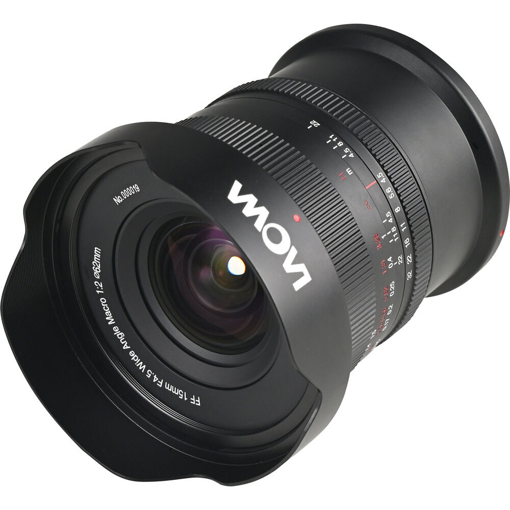 Laowa 15mm f/4.5 0.5x Wide Angle Macro Canon RF-mount objectief
