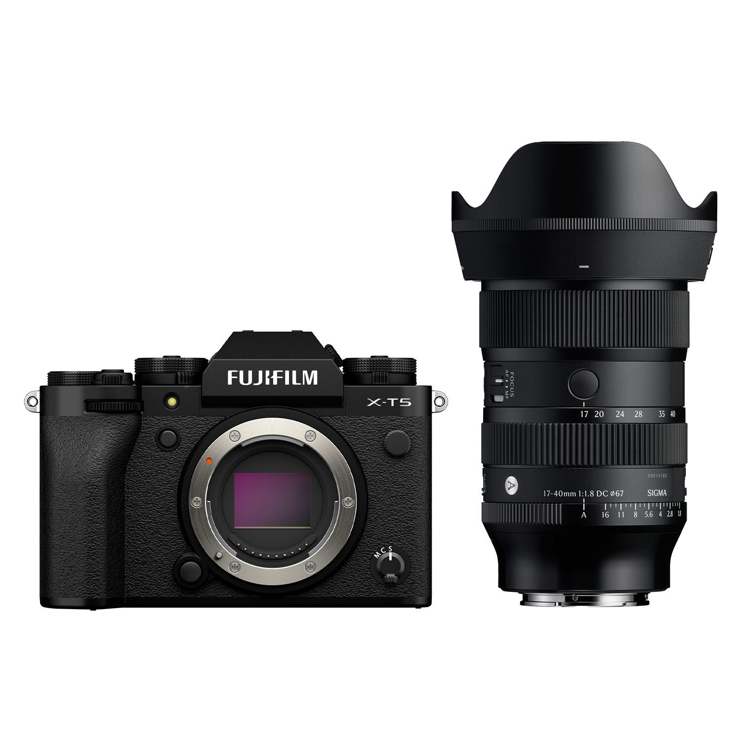 Fujifilm X-T5 Systeemcamera Zwart + Sigma 17-40mm f/1.8 DC Art