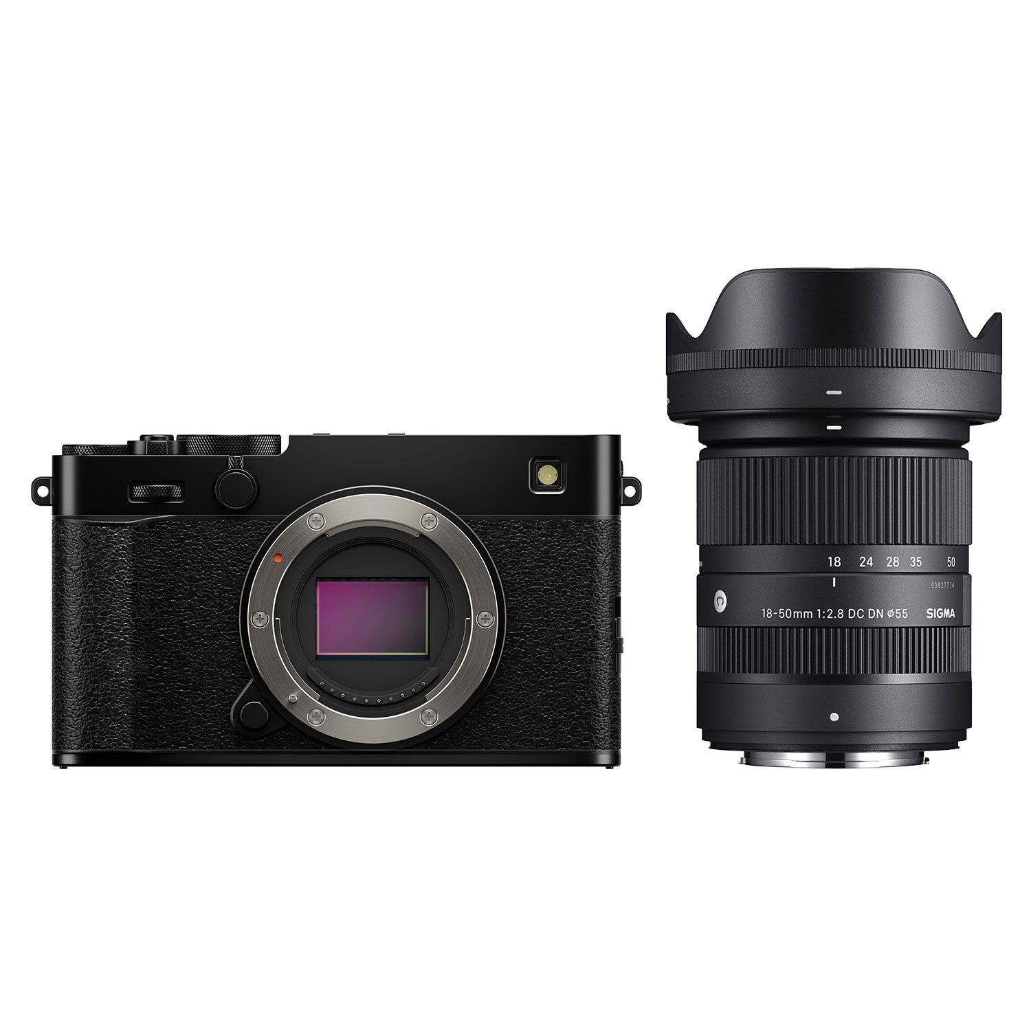 Fujifilm X-E5 systeemcamera Zwart + Sigma 18-50mm f/2.8 DC DN Contemporary