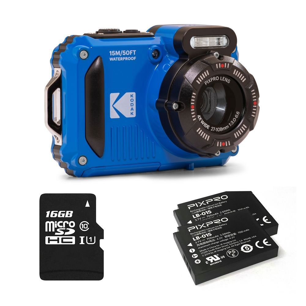 Kodak WPZ2 Blue + 32gb geheugenkaart