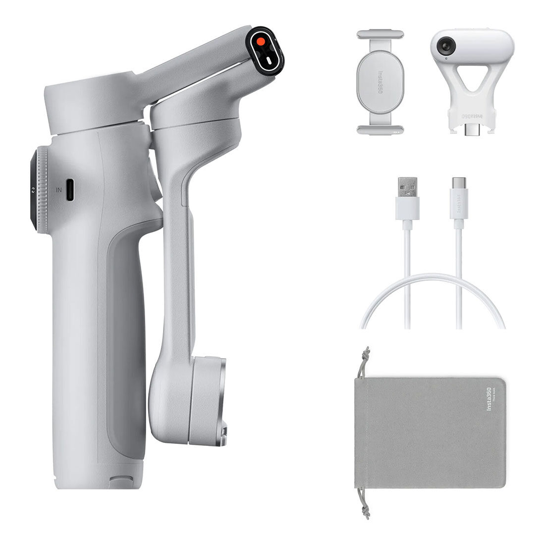 CameraNU Insta360 Flow 2 AI Tracker Bundle Stone Gray aanbieding