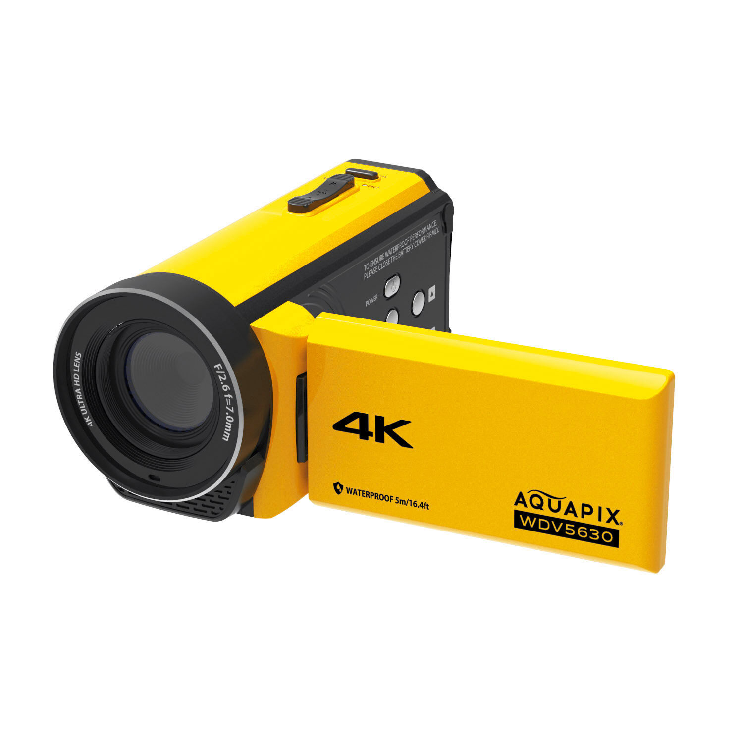 Aquapix WDV5630 Yellow - 5m Waterproof 4K camcorder