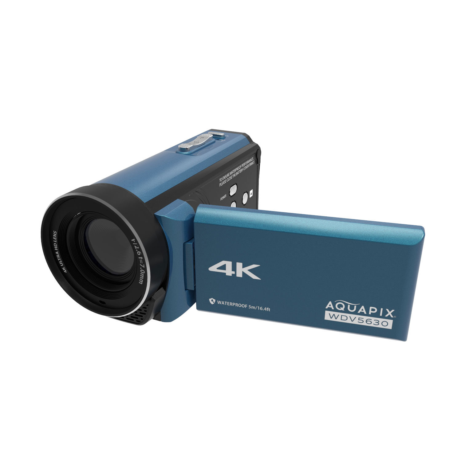 Aquapix WDV5630 Blue - 5m Waterproof 4K camcorder