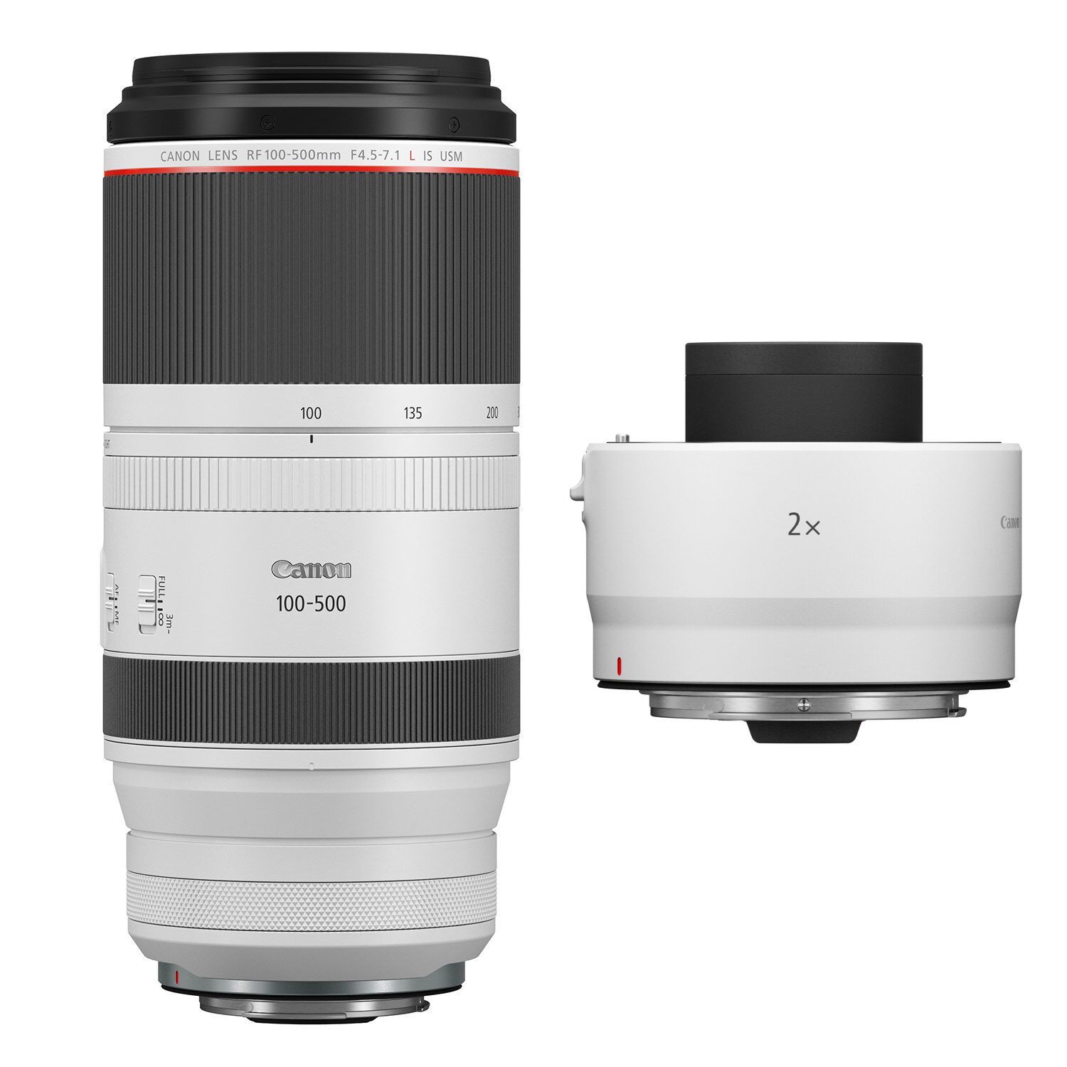 Canon RF 100-500mm f4.5-7.1L IS USM objectief + RF 2.0x Extender