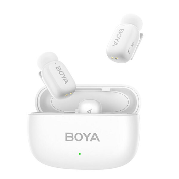 Boya MINI 13 | 2.4 GHz Ultra-Mini Wireless Microphone | 2TX + 2RX (White)