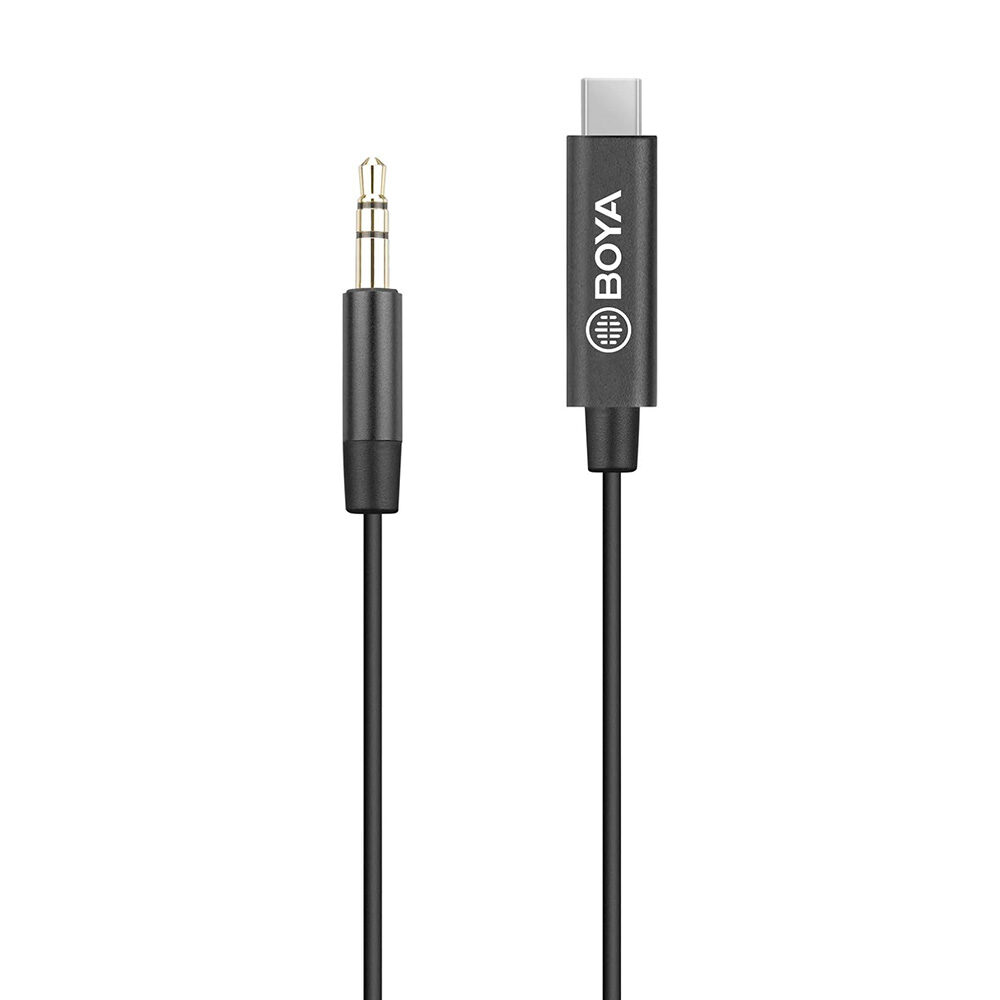 Boya BY-K2 3.5mm TRS (Male) to Type-C (Male) Audio Adapter