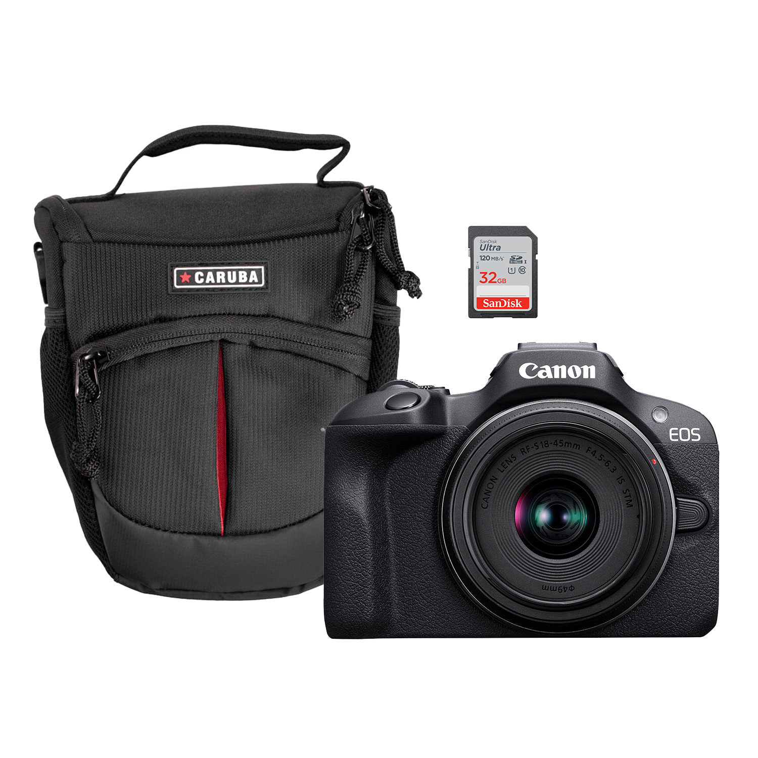 Canon EOS R100 systeemcamera Zwart + RF-S 18-45mm IS STM Starterskit