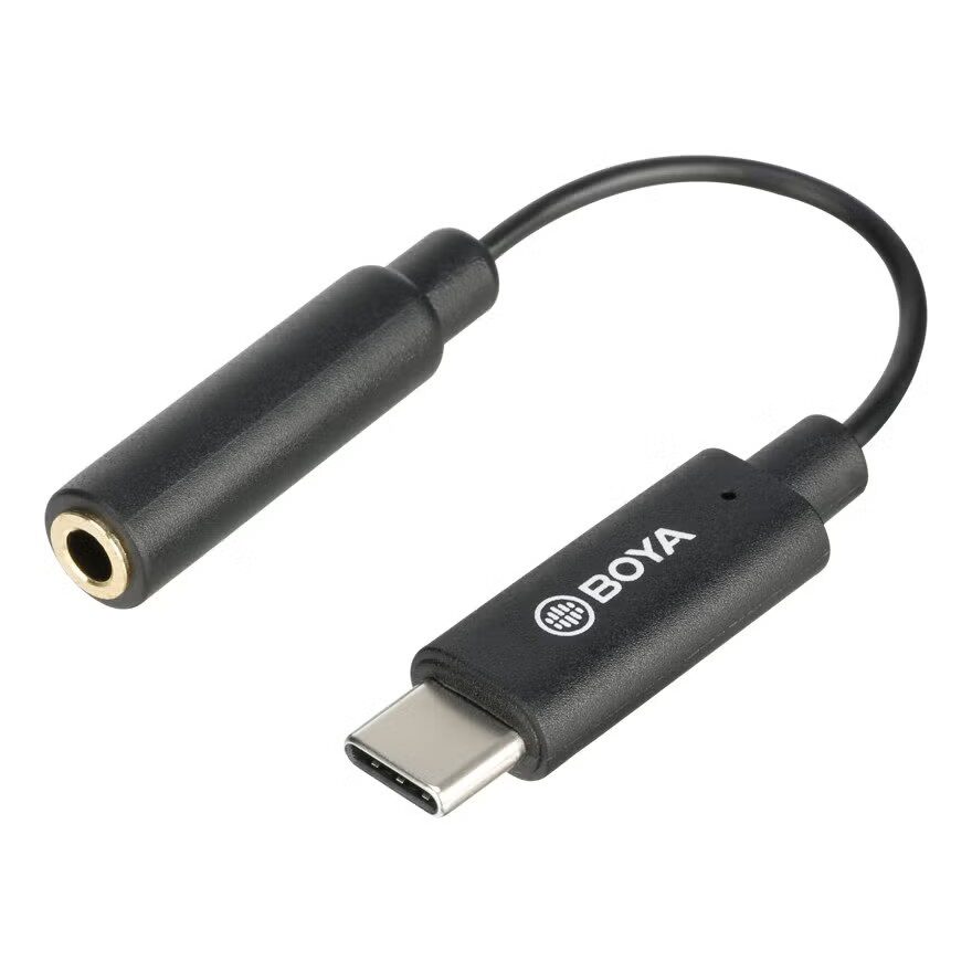 BOYA BY-K4, 3.5mm, Vrouwelijk, USB Type-C, Mannelijk, Zwart