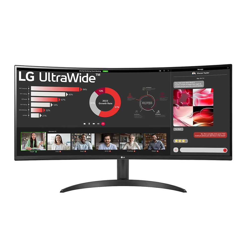 LG 34WR50QK-B - QHD Curved Ultrawide Monitor - 100hz - 34 inch