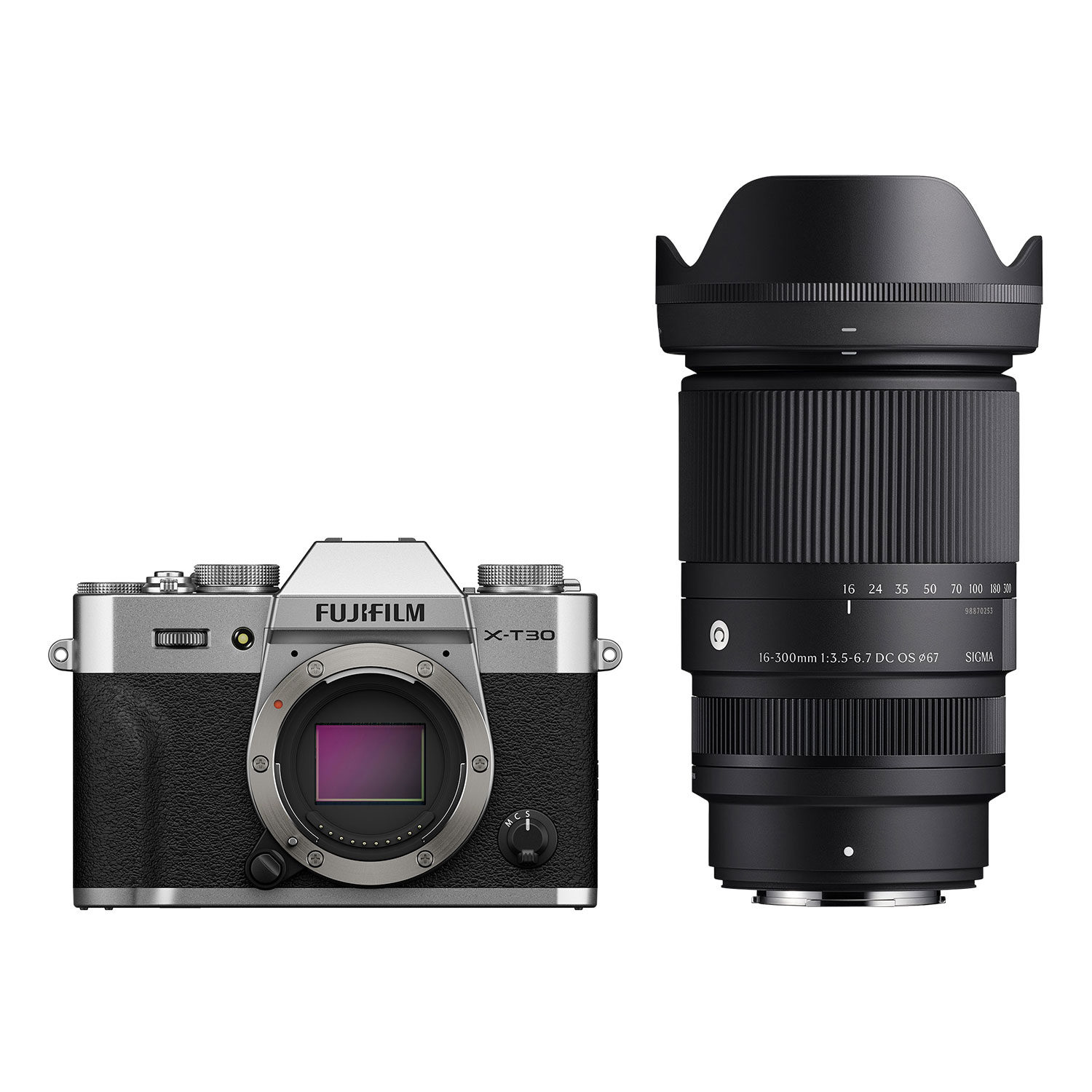 Fujifilm X-T30 III systeemcamera Zilver + Sigma 16-300mm