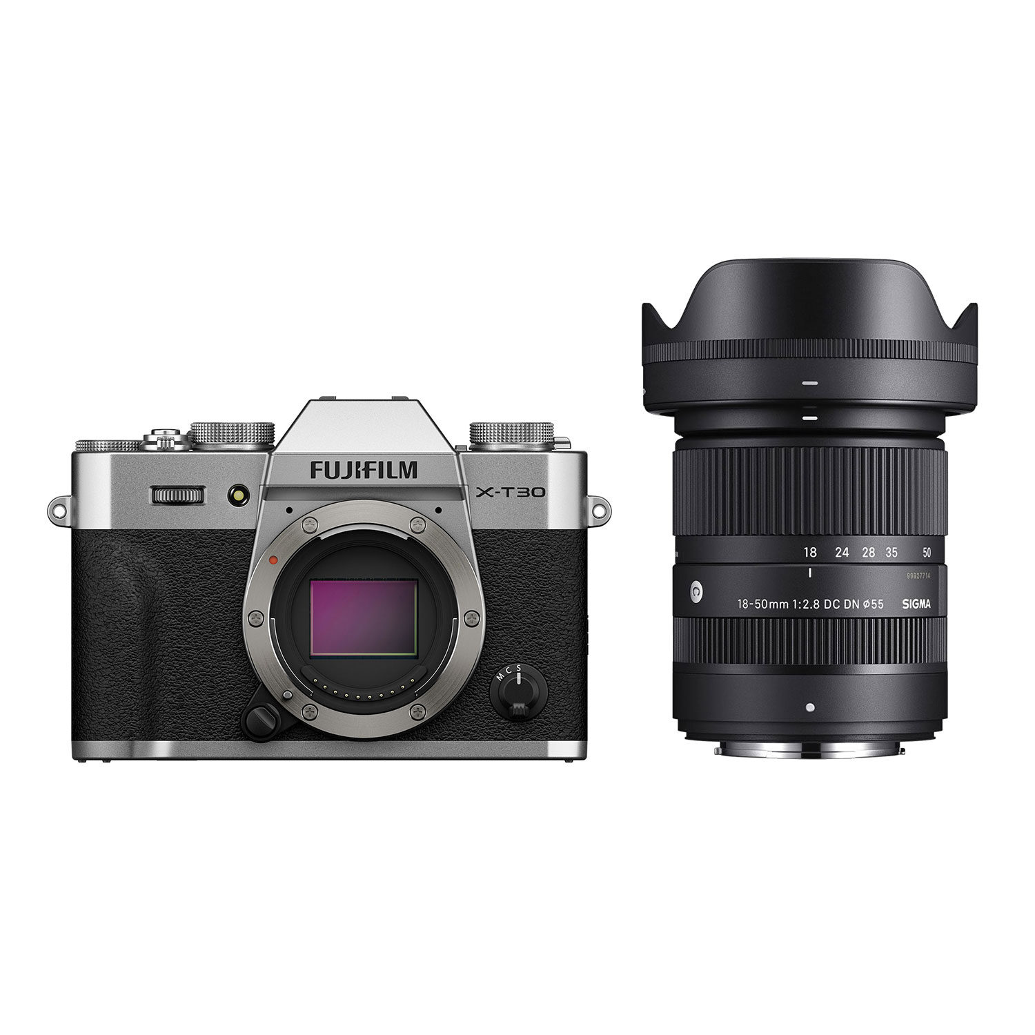 Fujifilm X-T30 III systeemcamera Zilver + Sigma 18-50mm