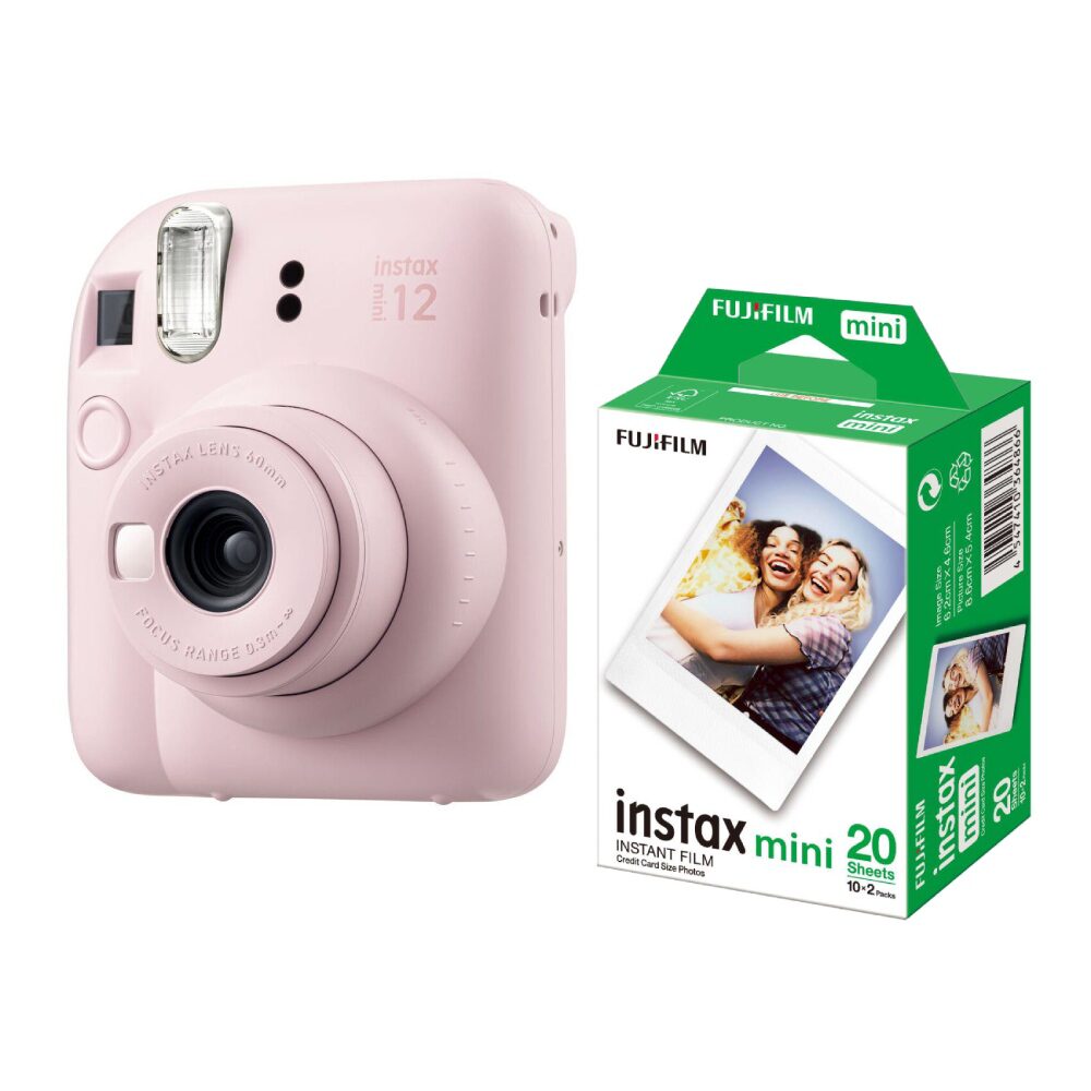 Fujifilm instax mini 12 instant camera Blossom Pink + 20 stuks mini fotopapier