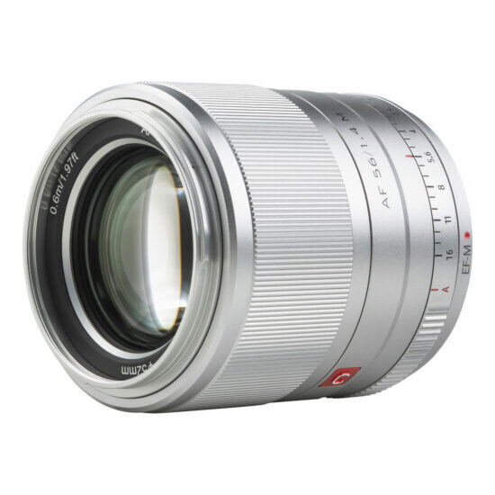 Viltrox 56mm f/1.4 AF Canon EF-M-mount objectief Zilver