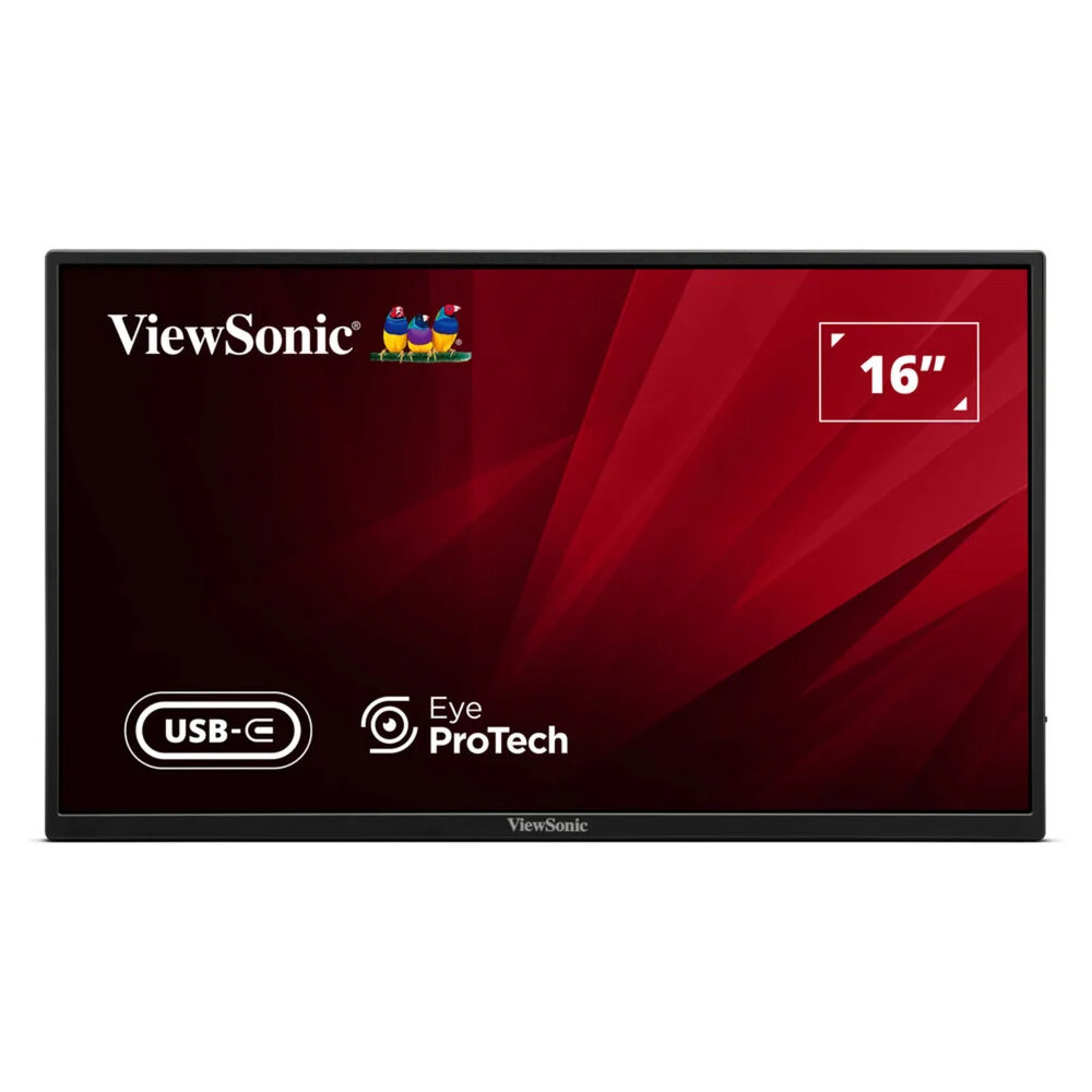 ViewSonic VA1650 16 inch portable monitor Zwart