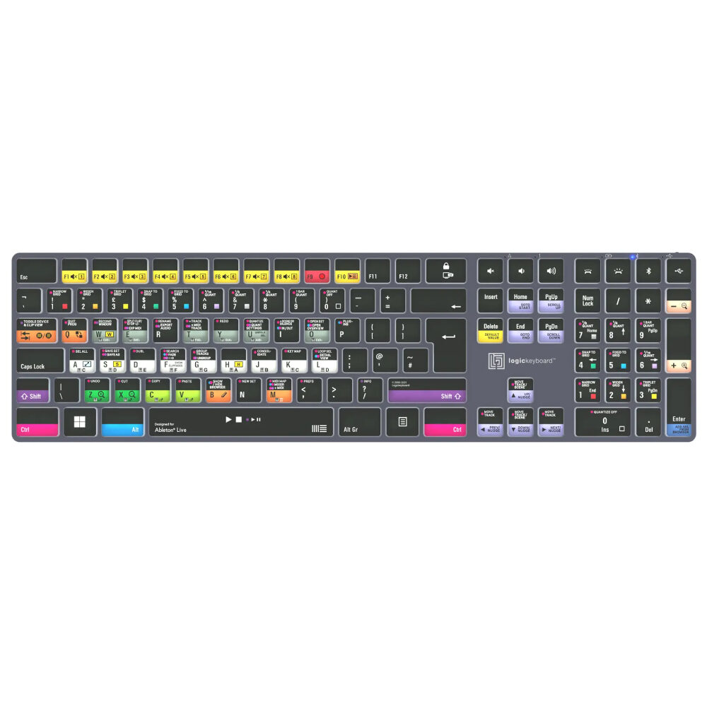 Logickeyboard Ableton Live TITAN Wireless Backlit Keyboard (QWERTY) - Windows