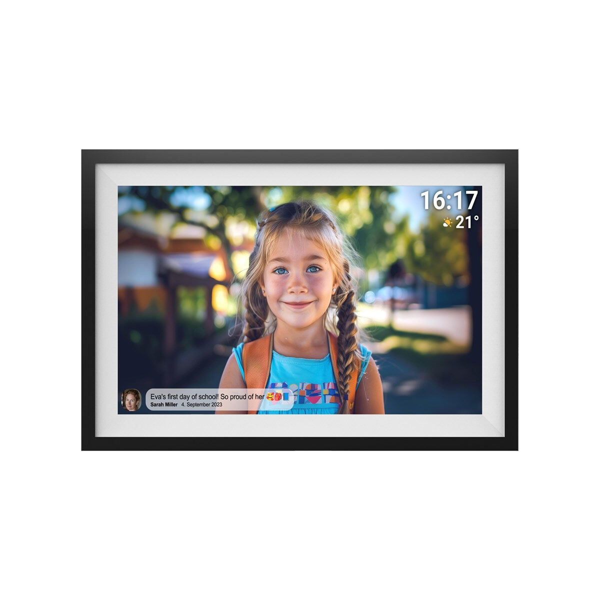 CameraNU Denver Frameo PFF-1516 digitale fotolijst 15.6 inch Zwart aanbieding