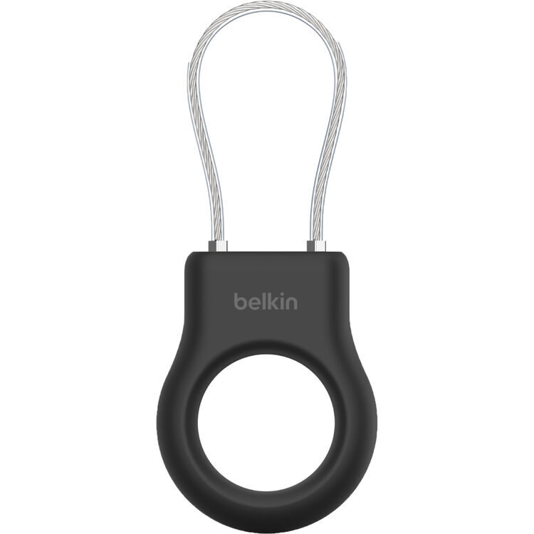 Belkin Airtag Holder met staalkabel Zwart