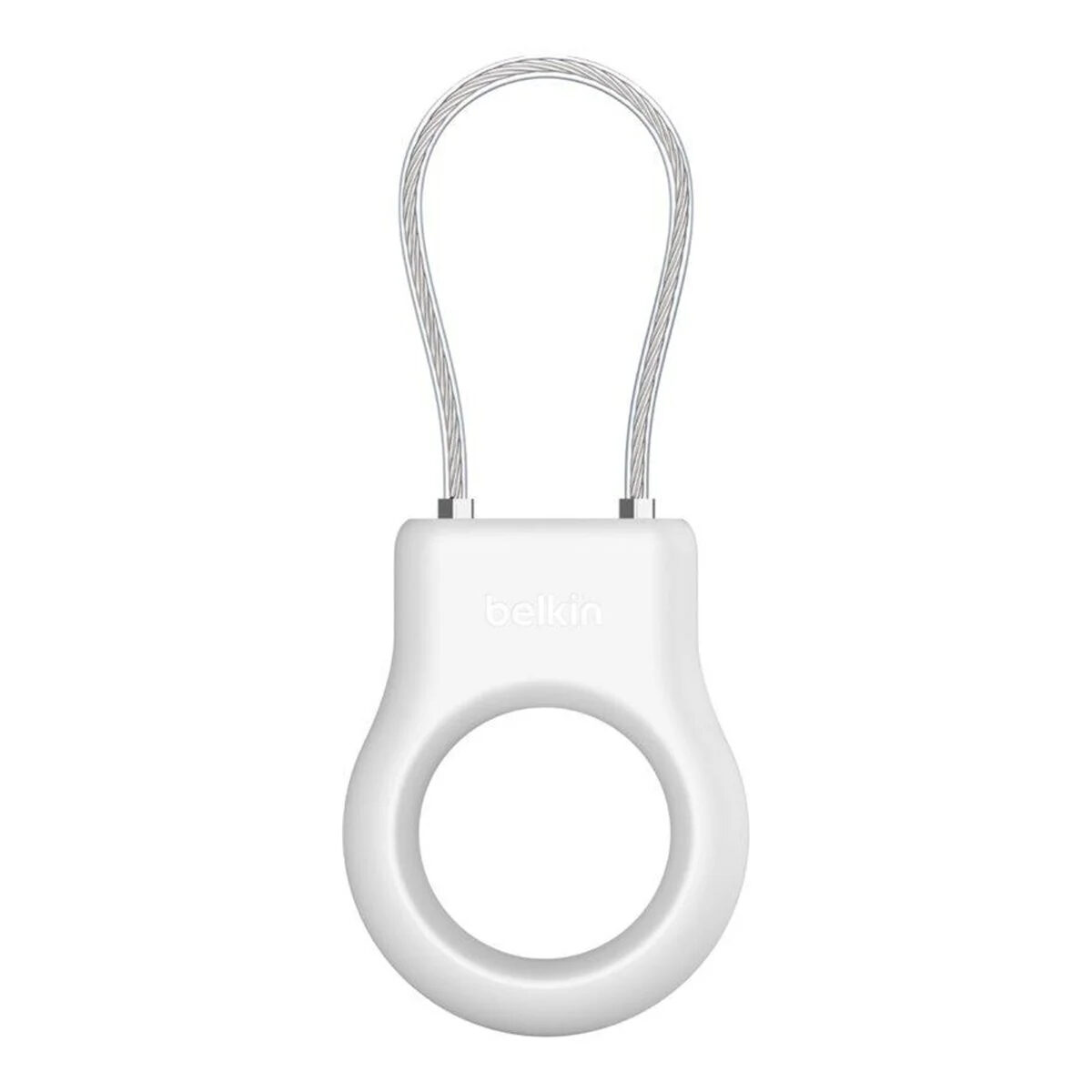 Belkin Airtag Holder met staalkabel Wit