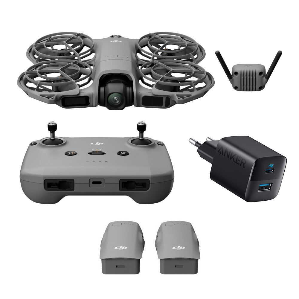 DJI Neo 2 drone Fly More Combo (met RC-N3 controller) + Anker 323 Snellader 33W Zwart