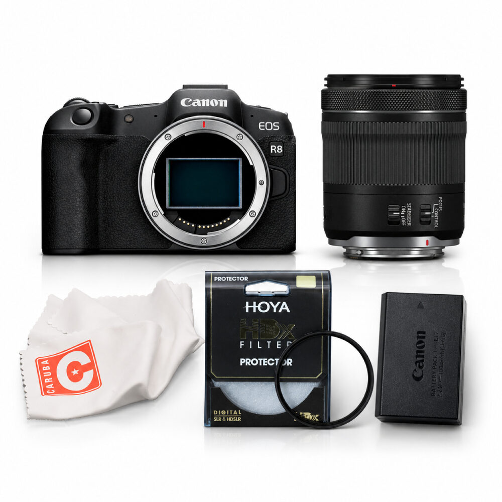 Canon EOS R8 systeemcamera Zwart + RF 24-105mm f/4.0-7.1 IS STM Vakantiegeld Kit