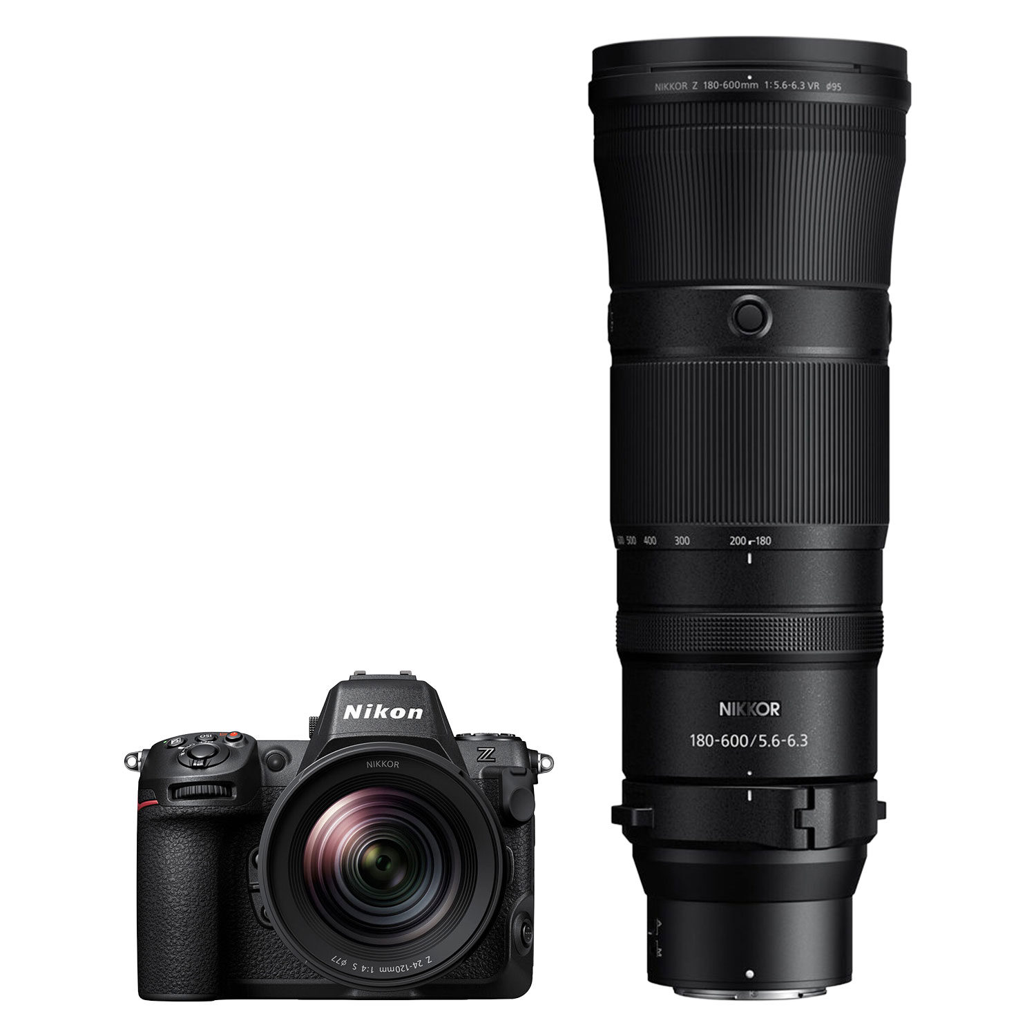 Nikon Z8 systeemcamera + 24-120mm f/4.0 S + 180-600mm f/5.6-6.3
