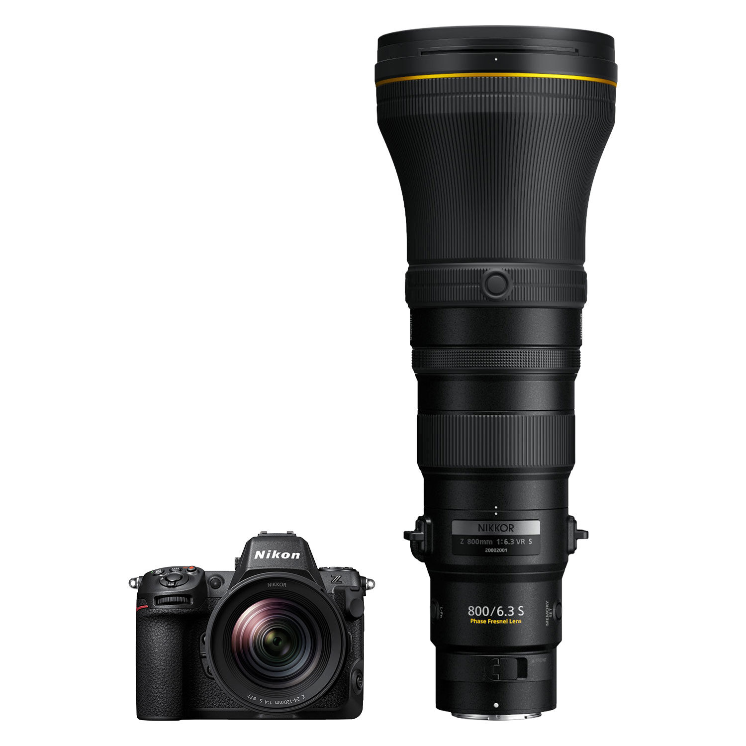 Nikon Z8 systeemcamera + 24-120mm f/4.0 S + 800mm f/6.3 VR S