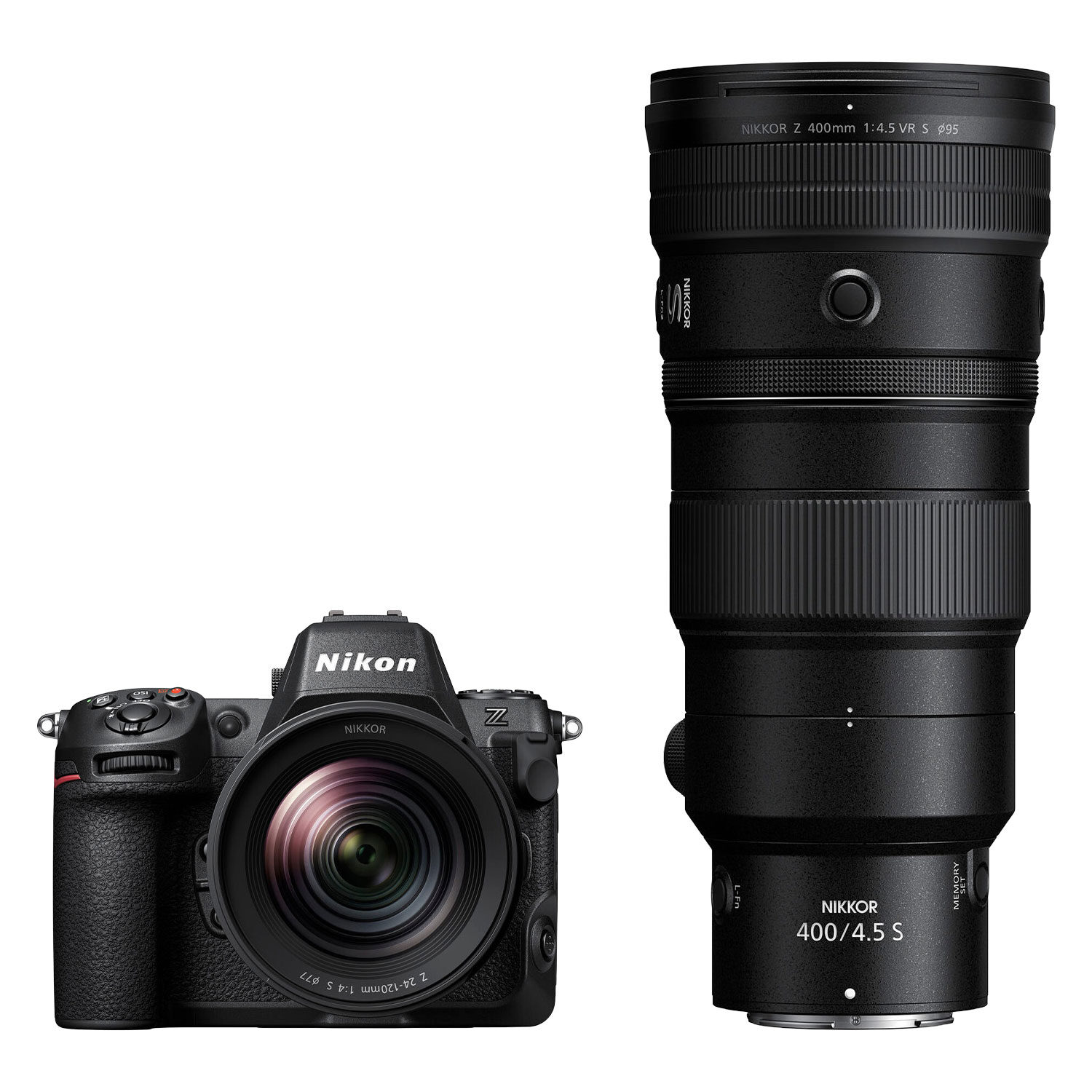 Nikon Z8 systeemcamera + 24-120mm f/4.0 S + 400mm f/4.5 S