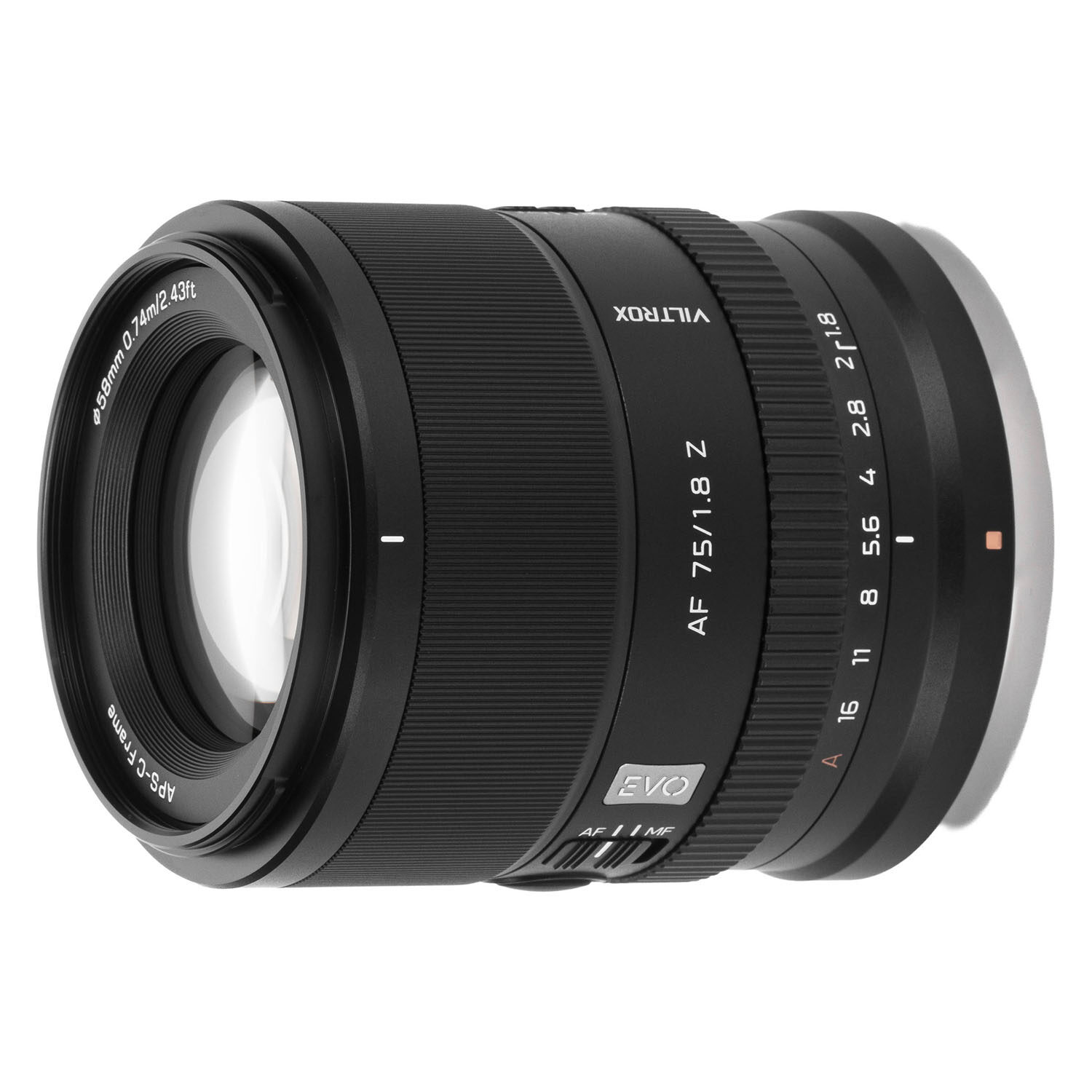Viltrox 75mm f/1.8 AF EVO Nikon Z-mount objectief