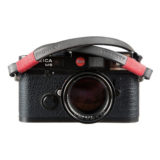 Bronkey Tokyo leren draagriem 95cm Zwart / Rood