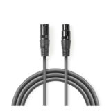 Nedis XLR 3-Pins Male naar XLR 3-Pins Female Gebalanceerde Audiokabel 10m