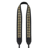 Bronkey Jaipur Fabric & Leather Camera Strap Zwart / Geel