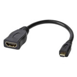 HDMI Micro Male naar HDMI Female kabel 0.20m Zwart