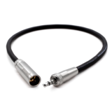 Kondor Blue Mini XLR to 3.5mm Locking Screw Mini Plug for Lavalier Mics Black