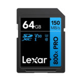 Lexar 64GB SDXC Pro UHS-I U3 V30 800x 150MB/s geheugenkaart
