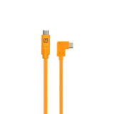 Tether Tools TetherPro Right Angle USB-C to USB-C Pigtail Orange