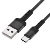 Caruba USB-A naar USB-C 60W Kabel 1m Zwart