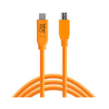 Tether Tools TetherPro USB-C naar USB 2.0 Mini-B 8-Pin 4.6m kabel Oranje