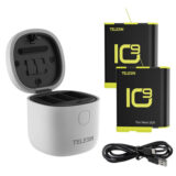 Telesin Allin Charger Box + 2x accu - GoPro Hero 9/10/11/12