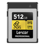 Lexar 512GB CFexpress Type B Pro Gold 4.0 3600MB/s geheugenkaart