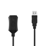 Nedis Actieve USB kabel USB-A Male naar USB-A Female Zwart 5m