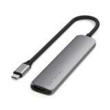 Satechi Slim USB-C 6-in-1 4K Multiport Adapter Space Grey