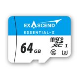 Exascend 64GB Essential-X Micro SD UHS-I 40MB/s geheugenkaart